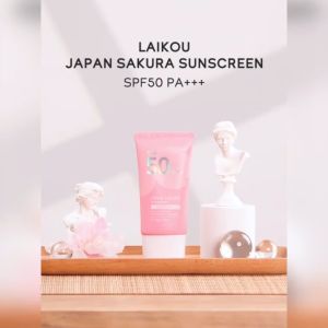 LAIKOU Japan Sakura Face Sunscreen Radiant UV Rays Protection SPF50 PA+++ Sunblock Cream Whitening 50g