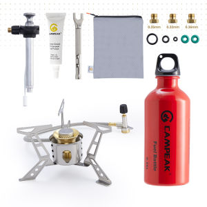 CAMPEAK Multi Fuel Stove Burner with SILENT CAP for Outdoor Camping Hiking