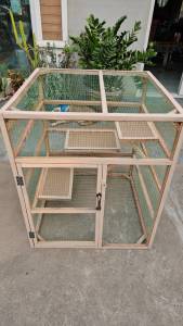 กรงแมว DiY ขนาดกลางสำหรับเลี้ยง3-4ตัว ความสูง 115×90×90 ซม