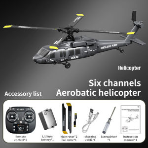 JJRC U9901 6CH RC Helicopter With Brushless Motor Altitude Hold Optical Flow One Key Takeoff 3D Roll Helicopter Model toys