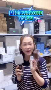 Micro Karaoke YS98 Bluetooth Kèm Mic Phụ Không Dây hát karaoke kết nối loa điện thoại tv tiện lợi