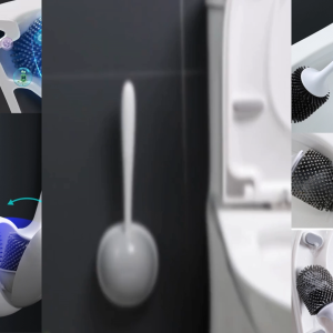 [SG InStock] ECOCO Wall-mounted toilet brush 掛牆式馬桶刷 - Toilet brush silicon wall bathroom cleaner 浴室清潔矽牆廁所刷