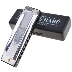 ฮาร์โมนิก้า 10 รู 24 รู 8K ไทเทเนียม เสียงเทรโมโล คีย์ C ฮาร์โมนิก้า ฮาร์ป ออร์แกนปาก เครื่องดนตรี พร้อมกล่อง