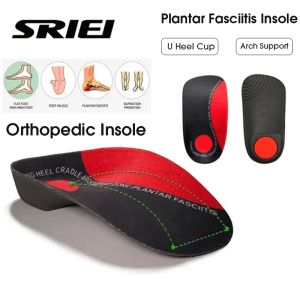 SRIEI 1Pair High Arch Support Insole Orthotic Insoles Shoes Insole Men Women for Flat Feet Plantar Fasciitis