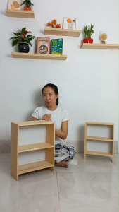 Tủ kệ Gỗ thông. Nhỏ gọn Decor nhiều mục đích. Kệ đựng đồ trang điểm kệ sách kệ gia vị Setup góc học tập để đồ chơi