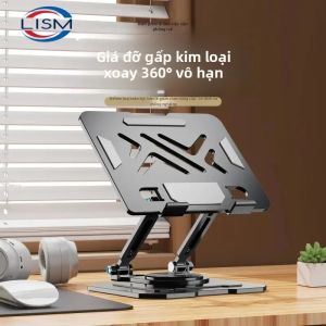 Có Thể Điều Chỉnh Gấp Gọn 720 ° Giá Đỡ Máy Tính Bảng Có Thể Xoay Tương Thích Với Máy Tính Bảng 4.7-12 Inch Như iPad Pro/Air/Mini Và Máy Tính Xách Tay - Giá Đỡ Để Bàn Bằng Kim Loại