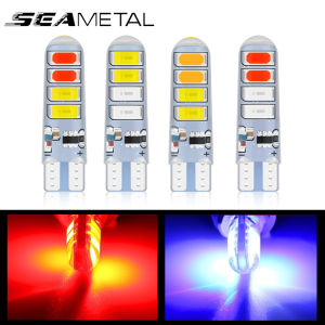 2Pcs Car LED Lamp Dual Color T10 5630 8smd Strobe Flash Light Silicone Super Bright Car Warning Light Bulb Accessories