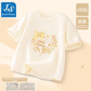 JS | Summer Cotton Short Sleeve Top Girls Outfit