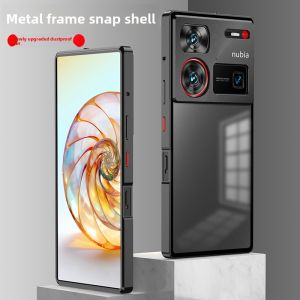 BOSKJUE | Transparent Metal-Frame Hard Case with Anti-Shock Protection for Nubia Z50 Ultra and Z60 Ultra