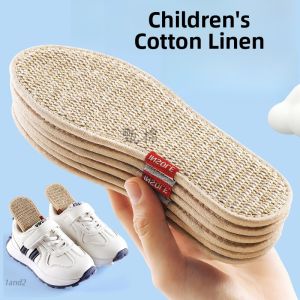 LINGMIAO | Childrens Anti-Odor Absorbent Cotton Linen Insoles 34 Size