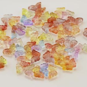 Bộ 50 8x15mm Màu Sắc Dần Dần Thay Đổi Bướm Hạt Thủy Tinh Spacer Để Tự Làm Đồ Trang Sức - Hạt Nhỏ Dễ Thương Cho Dây Chuyền Vòng Tay