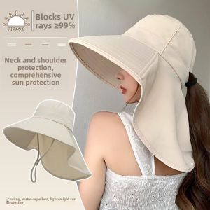MONLEYTA | Womens Full Face Sun Protection Hat Summer UV Protection Large Brim Empty Top Silk Ice Sun Hat Ring Style Shade Hat