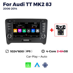 7" Android Car Radio Stereo for Audi TT MK2 8J 2006-2014 Carplay Auto GPS Navi Video Player Audio RDS FM Wifi Autoradio Headunit