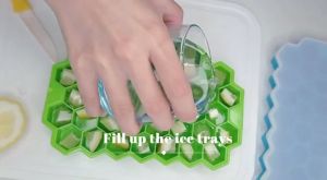 Ice Tray With Lid 37 Cell Honeycomb Shape Silicone Ice Cube Molder