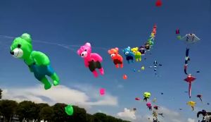 Inflatable kite bear kite pendant outdoor giant flying dragon kite string reel animal kites buggy panda kites jeux enfant pipa