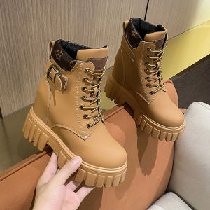 Platform Martin Boots Womens Fall and Winter 2024 New Arrival Best Selling British Style Super Hot Short Boots Small Hidden Heel Womens Shoes