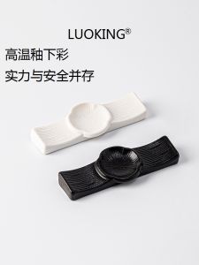 Decorative Ceramic Chopsticks Stand Spoon Holder Dining Utensils Rack High Aesthetic Value Pure Color from Mainland China