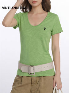 Elegant Casual Slimming U-Neck T-shirt