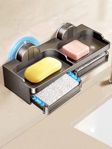 Hộp Đựng Xà Phòng Treo Tường Bằng Mút Dán Cho Phòng Tắm Giá Để Đồ Dùng Vệ Sinh Gia Dụng Hộp Đựng Xà Phòng Thoát Nước Mẫu Mới 2025