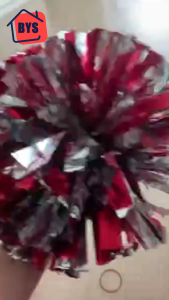BYS 1pcs Metalic Cheerleader Cheerleading Pom Poms Pompoms for Sports Day Events Team Match Dancing Concert Hari Sukan
