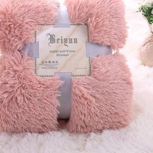 Long Fur Crystal Plush Double-sided Child Pillow Case