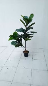 ไทรใบสักเสมือนจริง ความสูง 120 Cm ไทรใบสักปลอม ต้นไม้ตกแต่งบ้าน