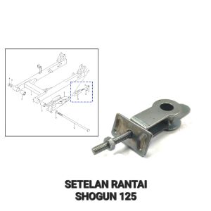 Setelan Rantai Shogun 125 (Harga Per 1 PCS) - Stelan Rante Anting Anting Chain Adjuster + Plat Suzuki Shogun 125 Smash R New Smash Titan