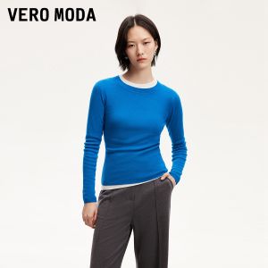 Vero Moda Womens Knitted Base Layer Shirt Winter New Style Warm Machine Washable Cleanfit Top Comfortable Fit Sleeve Print