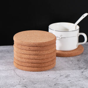 8 Pack Cork Cup Mat round Non-Slip Absorbent Teacup Mat Saucer Waterproof Mat Kombucha Tea Ceremony Coaster