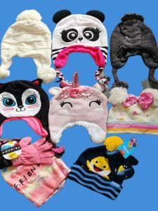 Mũ Trẻ Em Thêu Họa Tiết Động Vật Lông Len Dày Mùa Đông Mới Kiểu Dáng Trẻ Em Có Lông Cừu Mũ Tròn Ngoài Trời Cho Bé Trai Và Bé Gái