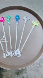 Set 6 Muỗng cafe - Đại Dương HOFACO - Muỗng dài 24cm - Nhựa Arcylic trong Cao cấp