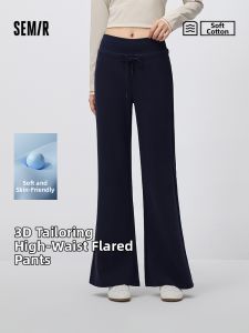 Semir | Autumn High Waist Knit Flared Casual Pants