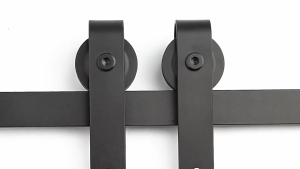 Sliding Barn Door hanger rail 5FT/6FT/6.6FT/8FT kitchen door Canggu Gate Interior doors Hardware accessories Black Pulley track suspension rail