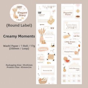 Salt-style Healing Decorative Washi Tape for Bullet Journal Collage Base