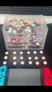 2pcs Silicone Demon Thumb Grip Caps Compatible with Nintendo Switch OLED/Switch Lite/Switch Joystick Protective Cover