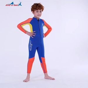 (ฟรีหมวก) ชุดว่ายน้ำเด็กเก็บอุณหภูมิ WetSuit กันหนาว กันแดดหนา 2.5 mm. น้ำหนักเบา แห้งง่าย ไม่อมน้ำ💦ฟรีหมวกว่ายน้ำ💦😊mommylanla💦🚚