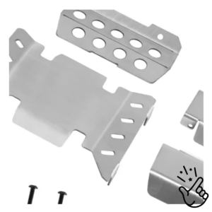 Stainless Steel Front And Rear Chassis Armor Protector For 1/10 RGT EX86020 86020 LC71 OP Accessories Metal Upgrade Parts Kit Rc Model Crawler Car Truck Buggy Truggy