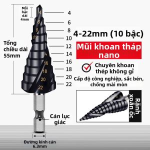 SONGQI | Mũi Khoan xoắn thép không gỉ độ cứng cao
