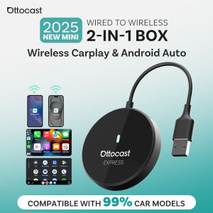 Ottocast Mini Express Wireless Adapter Wireless Android Auto & CarPlay USB Dongle For Car Upgrade WiFi Bluetooth Auto Connect