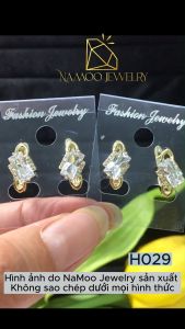 Bông Tai Nữ Đính Đá H029 H043 H046 Mạ Vàng Xinh Đẹp Cho Các Nàng Bảo Hành 6 Tháng