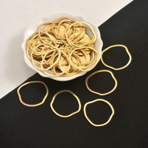 10 Pieces of Brass Double-Sided Brushed Irregular Geometric Circular Pendant Suitable for Womens Jewelry Frame Components