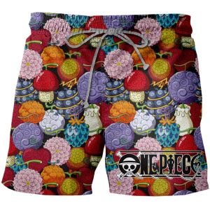 Bandai | Quần Bơi Nam In 3D One Piece Nhanh Khô Họa Tiết Trái Ác Quỷ Mũ Rơm Phong Cách Hải Tặc Mặc Thường Ngày Mùa Hè