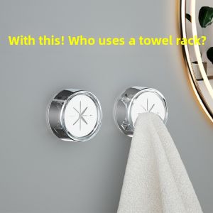 SHANGPINSHANGGE | No-Drill Towel Stopper Washcloth Hook Adhesive Storage Rack