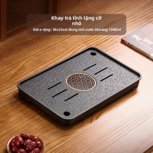 GIANXI | Khay Đựng Trà Thoát Nước Nhỏ Gia Đình Mô Phỏng Đá Slate