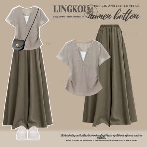 NUMEN BUTTON | Oversized Casual Summer Suit Set