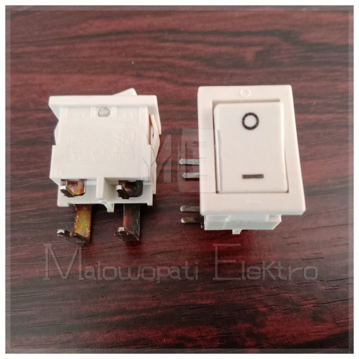 Switch On Off 4 Pin 15x20 EDK JAPAN Putih 2 Jalur Saklar Rocker 10A ...