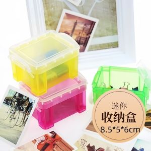 กล่องเก็บของแบบเคลื่อนที่โปร่งใสระดับไฮเอนด์สำหรับตกแต่งโต๊ะ เครื่องประดับ กล่องเก็บของขนาดเล็ก กล่องเก็บของสำหรับหอพักนักเรียน