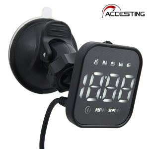 Digital GPS Speedometer Heads Up Display 2.2" Car HUD with Speed MPH Compass Direction Fatigue Driving Reminder Over Speed Alert HD Display Gauge for All Vehicles