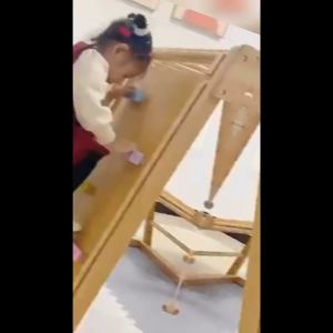 Indoor Wooden Slide and Climbing Set Kindergarten Playground Toys for Under 14 Years Old