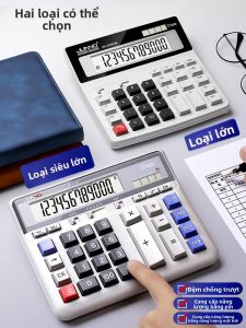 MONLEYTA | Máy tính bán dẫn mặt trời dùng cho văn phòng Máy tính đa chức năng thương mại màn hình lớn nút lớn hai nguồn điện có tính năng phát âm